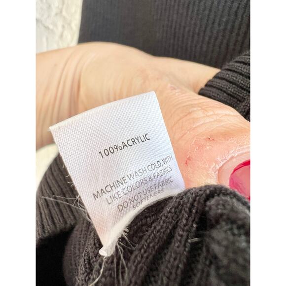 NWT Rumours Has It You Look Divine Ribbed Knit Mini Dress Black Women's Small - Picture 5 of 5